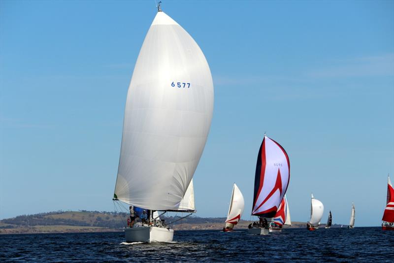 Hanse 400e Division 2 AMS on the Derwent yesterday - 2018 Combined Clubs Summer Pennant  - photo © Peter Watson