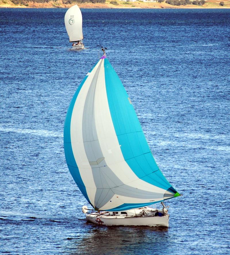 Trouble carried this massive kite as she reached up the Derwent. - photo © Peter Campbell