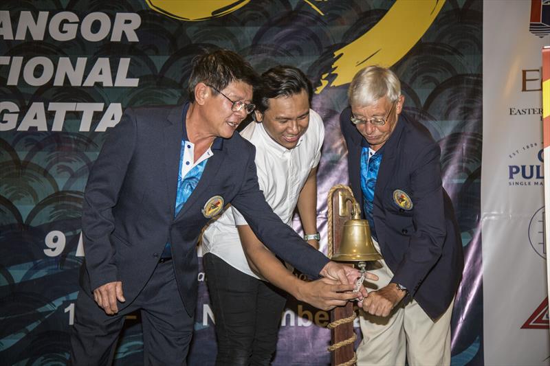 Ringing the bell to launch the 29th Raja Muda Selangor International Regatta photo copyright Guy Nowell / RMSIR taken at Royal Selangor Yacht Club and featuring the IRC class
