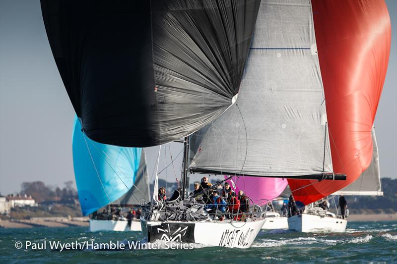 Night Owl in week 6 of HYS Hamble Winter Series photo copyright Paul Wyeth / www.pwpictures.com taken at Hamble River Sailing Club and featuring the IRC class