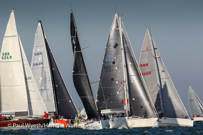 IRC One start in week 6 of HYS Hamble Winter Series - photo © Paul Wyeth / www.pwpictures.com