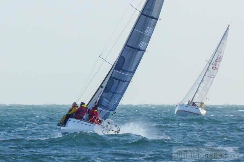 MS Amlin QT and Matchmaker on day 7 of the Poole Bay Winter Series photo copyright David Harding / www.sailingscenes.co.uk taken at Parkstone Yacht Club and featuring the IRC class