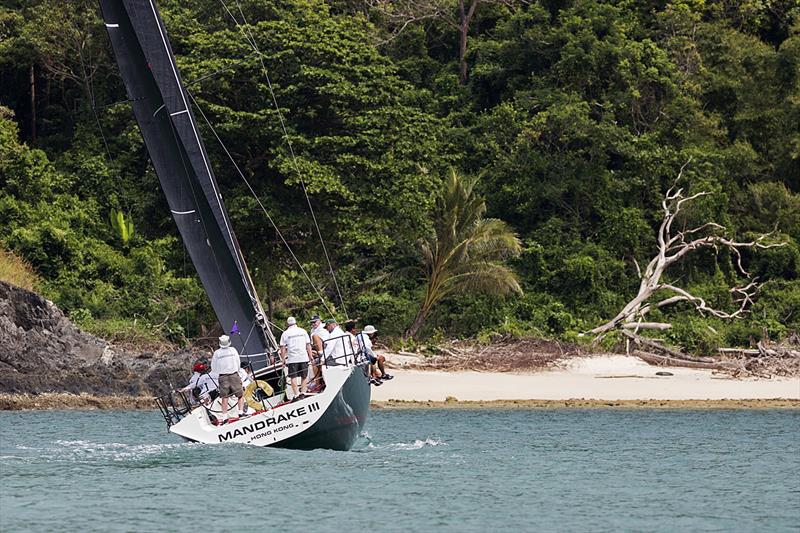 Short taking up the Koh Lon side. Mandrake III. Phuket King's Cup 2018 photo copyright Guy Nowell / Phuket King's Cup taken at Royal Varuna Yacht Club and featuring the IRC class