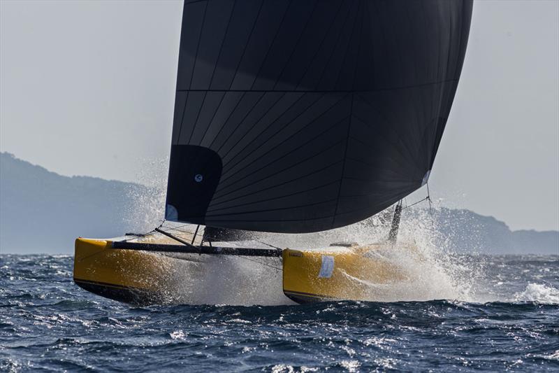 Mamba gets a hosing. Firefly 850. Phuket King's Cup 2018 photo copyright Guy Nowell / Phuket King's Cup taken at Royal Varuna Yacht Club and featuring the IRC class