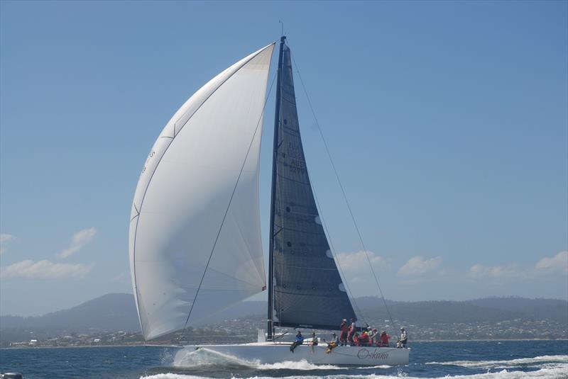 Oskana with pace on - ORCV Melbourne to Hobart Yacht Race photo copyright Vanessa Copeland taken at Ocean Racing Club of Victoria and featuring the IRC class