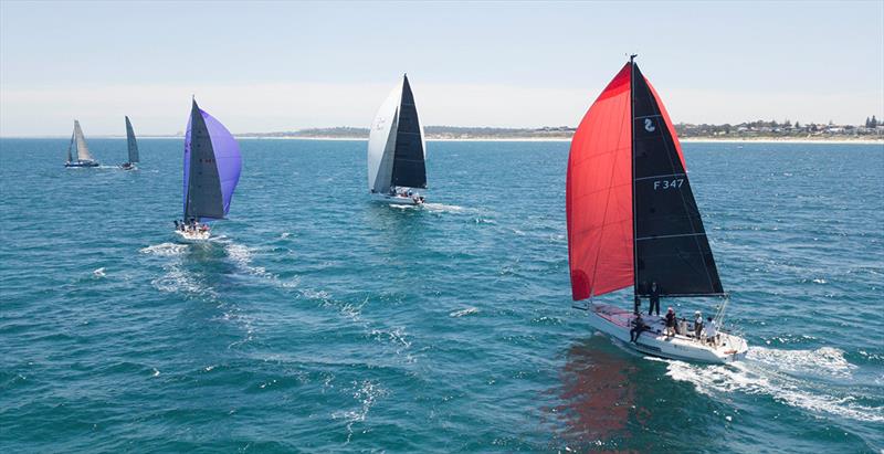 Approaching the North Cottesloe turn - 2018 Rockingham Race Regatta - photo © John Chapman, Sails On Swan