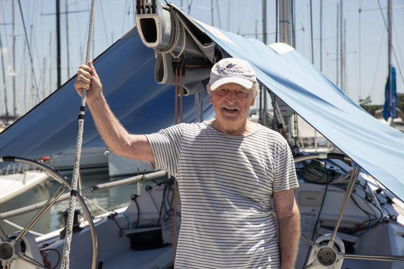 Phil Molony on board his Papillon - 2018 Rolex Sydney Hobart Yacht Race photo copyright Hamish Hardy CYCA taken at Cruising Yacht Club of Australia and featuring the IRC class