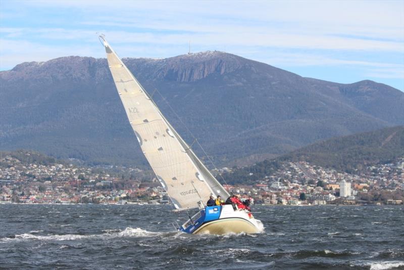Filepro racing on the Derwent. She won the Sydney Hobart as Micropay Cuckoos Nest. - photo © Peter Watson