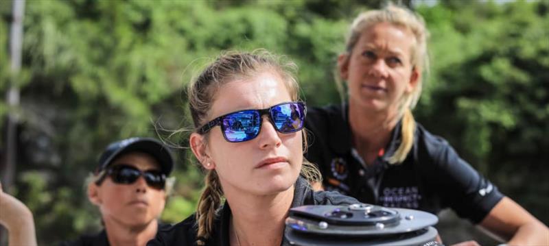  The two Kiwis in the first professional all-women's crew in the Sydney-Hobart race - Keryn McMaster (left) and Bianca Cook (centre) - can't wait for the Boxing Day start. Photo: Salty Dingo/Ocean Respect Racing - photo © Salty Dingo/Ocean Respect Racing