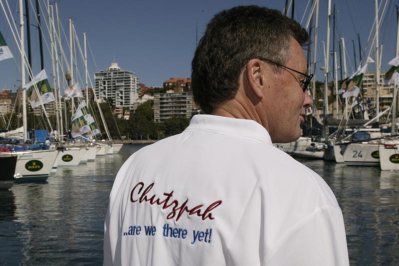 Bruce Taylor, Chutzpah. RSHR 2005. Are we there yet?  photo copyright Guy Nowell taken at Cruising Yacht Club of Australia and featuring the IRC class