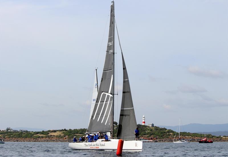 The Fork in the Road at Low Read - 2018 Riversdale Estate Wines Launceston to Hobart Race photo copyright Peter Watson taken at Derwent Sailing Squadron and featuring the IRC class