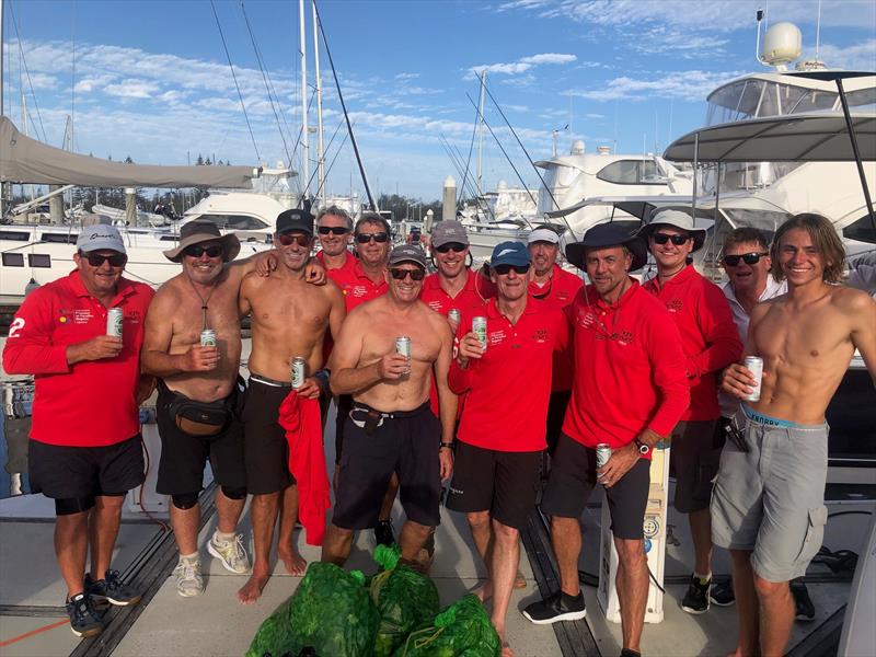 Highly Sprung become very relaxed ashore photo copyright RPAYC taken at Royal Prince Alfred Yacht Club and featuring the IRC class