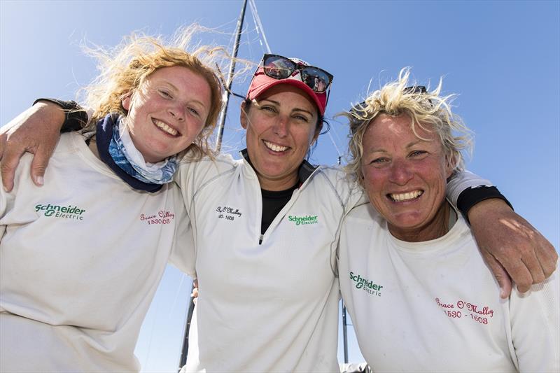 Emma May, Grace O'Malley owner Zoe Taylor and Wendy Tuck after winning Division 3 in the 2018 RSHYR photo copyright Andrea Francolini taken at Royal Melbourne Yacht Squadron and featuring the IRC class
