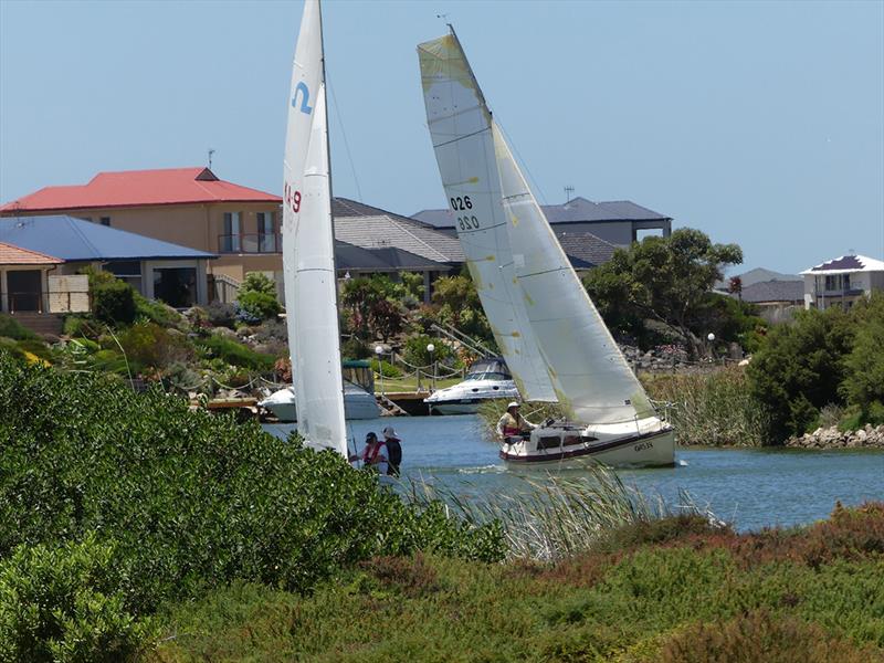 The race course is located in and amongst a number of houses providing great spectating - Goolwa Regatta Week 2019 - photo © Chris Caffin, Canvas Sails