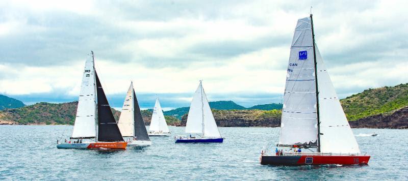 Esprit de Corps IV (right) will have plenty of competition to look forward to, including Challenger (far left), Spartan Ocean Racing's Whitbread 60 from Lunenburg, Nova Scotia - Antigua Bermuda Race - photo © Arthur Daniel