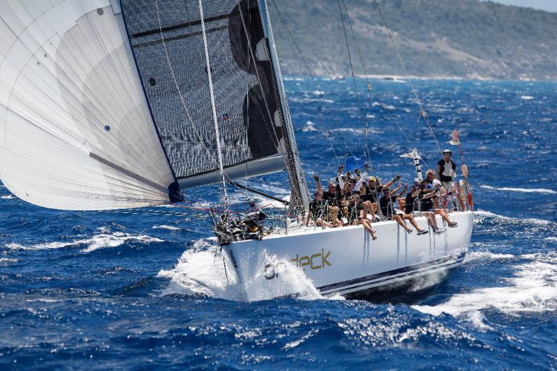 Enjoying the champagne sailing conditions in Antigua, OnDeck's Farr 65 Spirit of Juno is available for charter in the Antigua Bermuda Race - photo © Paul Wyeth / www.pwpictures.com