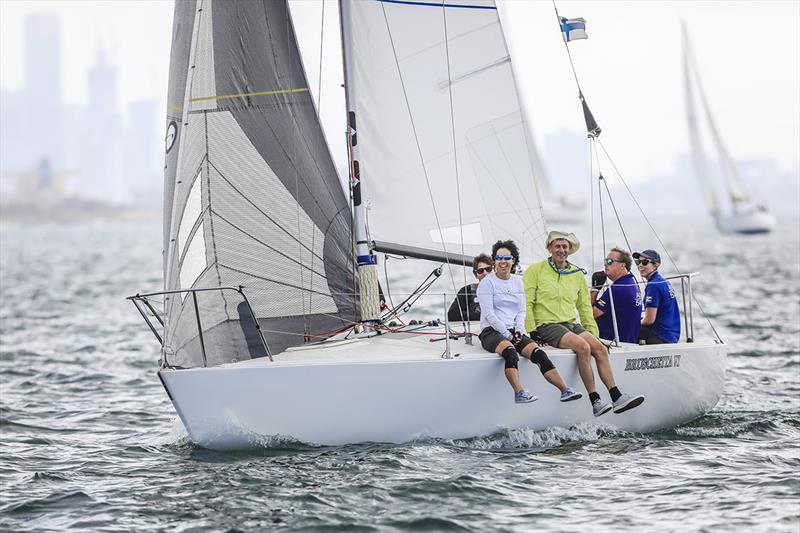 Festival of Sails - Bruschetta VI at the passage race start photo copyright Salty Dingo taken at Royal Geelong Yacht Club and featuring the IRC class