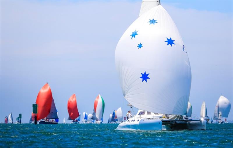 Multihull winner Roamance - Gordon Beath - 2019 Festival of Sails, Final Day photo copyright Salty Dingo taken at Royal Geelong Yacht Club and featuring the IRC class