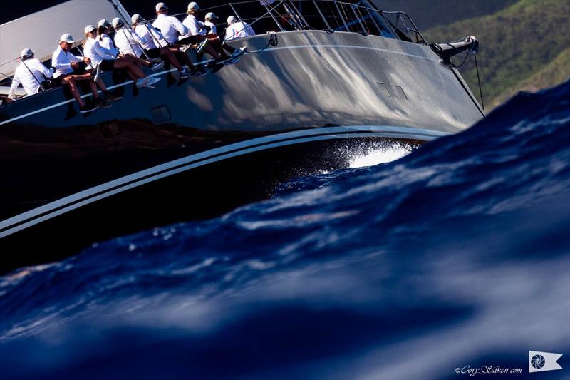 112ft (34m) Reichel Pugh sloop Nilaya, driven by Filip Balcaen - 2019 Superyacht Challenge Antigua - photo © Cory Silken