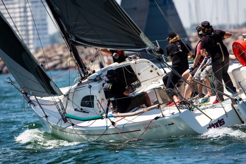 Jan Fielding's Tigris crew - Jennifer Goldsmith Trophy, Port Phillip Women's Championship Series photo copyright Bruno Cocozza taken at Royal Melbourne Yacht Squadron and featuring the IRC class