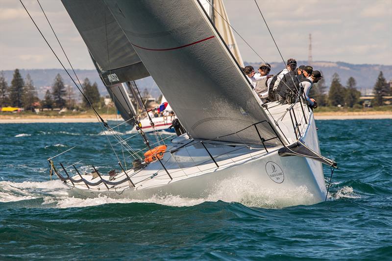 Secret Men's Business off the start line of last year's race - Teakle Classic Adelaide to Port Lincoln Yacht Race & Regatta photo copyright Take 2 Photography taken at Port Lincoln Yacht Club and featuring the IRC class