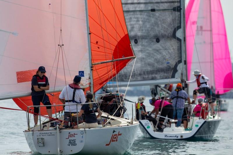 Jet and Remedy crews - Women in Sailing Challenge - photo © Bruno Cocozza