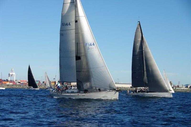 Twitch and Dirty Deeds race away from the start area - 2019 Bunbury and Return Ocean Race - photo © Susan Ghent