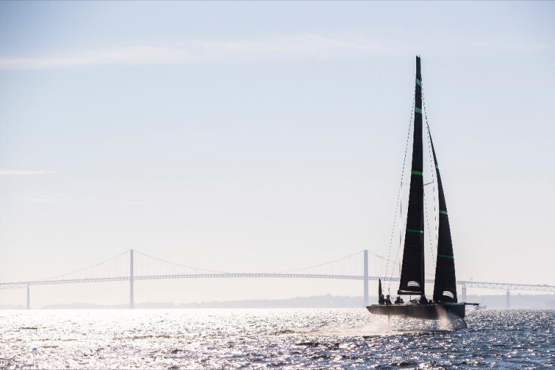 The Mule, American Magic's test boat, sails near Newport, Rhode Island in late 2018. The Mule was built by a production team based in Bristol, Rhode Island that included multiple IYRS graduates. - photo © Amory Ross / American Magic