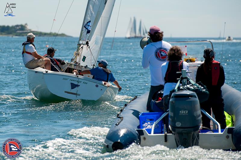 Caoches working with sailors at the Clagett -U.S. Para Sailing Championships Clinic photo copyright Ro Fernandez taken at Sail Newport and featuring the IRC class