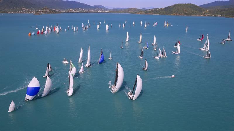 The mass start in Race 1 last year was spectacular - Airlie Beach Race Week photo copyright Andrea Francolini taken at Whitsunday Sailing Club and featuring the IRC class