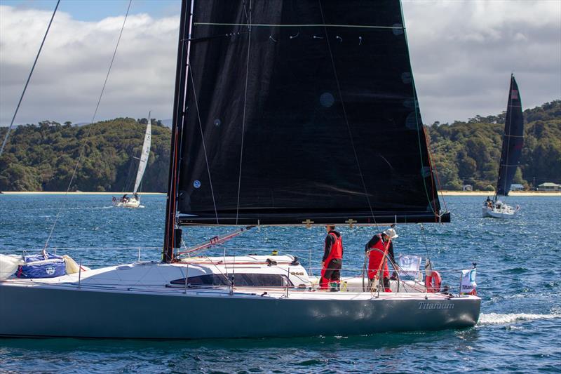 Titanium - Start Leg 3 - Half Moon Bay, Stewart Island - Two Handed Round NZ Race 2019 photo copyright Shorthanded Sailing Association taken at Royal Akarana Yacht Club and featuring the IRC class