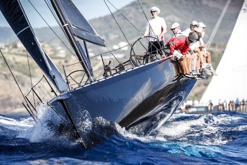 Racecourse action at the Peters & May Round Antigua Race photo copyright Peters & May Round Antigua Race / Paul Wyeth taken at Antigua Yacht Club and featuring the IRC class