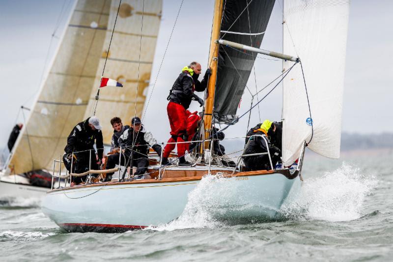 Whatever your experience, everyone benefits from the free expert coaching advice, on and off the water.  Giovanni Belgrano's classic 1939 Laurent Giles sloop Whooper - RORC Easter Challenge - photo © Paul Wyeth