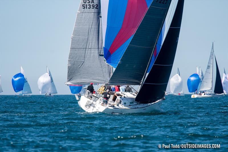 Ted Butterfield's Beneteau 36.7's Adventure makes the most of beautiful racing conditions in the waters off Point Loma on Saturday at the Helly Hansen NOOD Regatta San Diego photo copyright Paul Todd / Outside Images taken at San Diego Yacht Club and featuring the IRC class