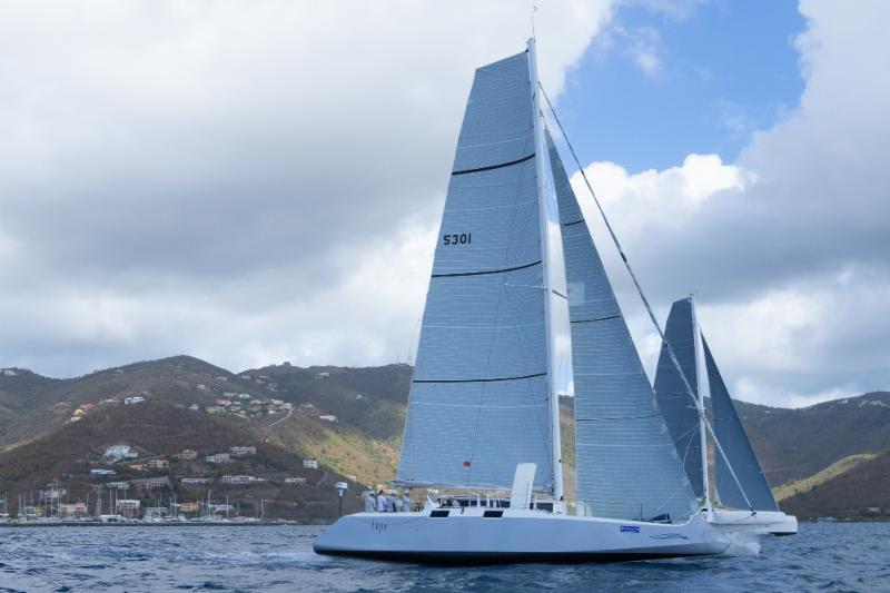 Fujin, Greg Slyngstad's Bieker 53 in the Round Tortola Race on the first day of the BVI Sailing Festival  - photo © Alastair Abrehart