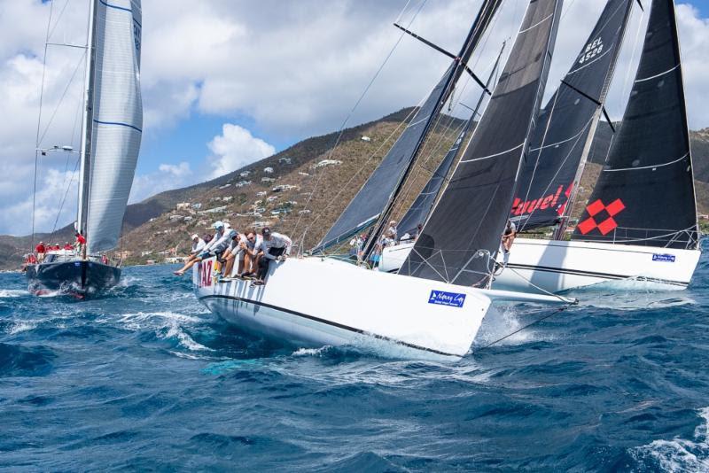 Start of the racing class in the Round Tortola Race for the Nanny Cay Cup photo copyright Alastair Abrehart taken at Royal BVI Yacht Club and featuring the IRC class