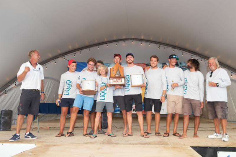 Pamela Baldwin, owner of the J/122 Liquid won the racing class and the Nanny Cay Cup for the Round Tortola Race photo copyright Alastair Abrehart taken at Royal BVI Yacht Club and featuring the IRC class
