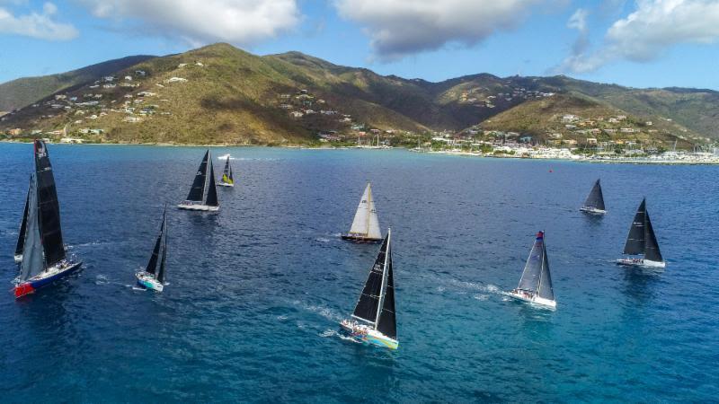 Racing class set off for Scrub Island - BVI Spring Regatta & Sailing Festival 2019 - photo © Alastair Abrehart