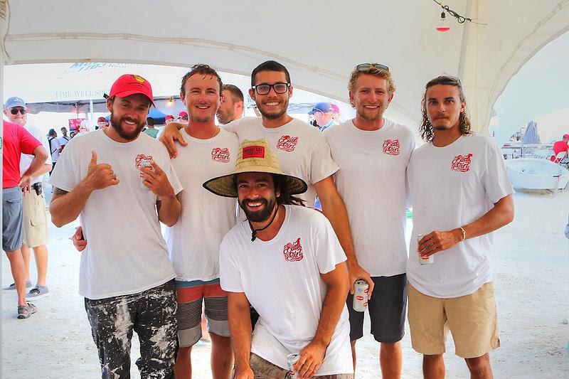 High School friends on the J/100 Bad Girl after winning their class on Mount Gay Rum Race Day - BVI Spring Regatta 2019 photo copyright Ingrid Abery / www.ingridabery.com taken at Royal BVI Yacht Club and featuring the IRC class