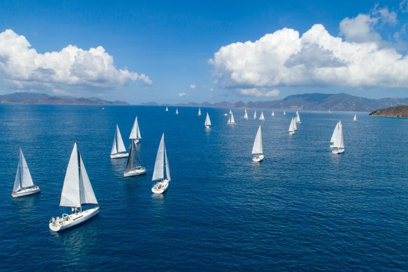 Bareboat fleet on the last day of the BVI Spring Regatta - photo © Alastair Abrehart