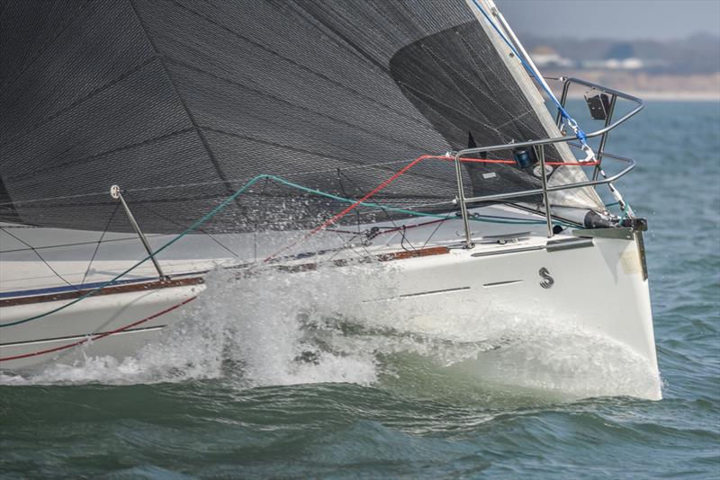 Close racing on day 3 of the Helly Hansen Warsash Spring Series photo copyright Andrew Adams / www.closehauledphotography.com taken at Warsash Sailing Club and featuring the IRC class