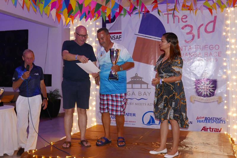 Handing out the goodies. Punta Fuego to Busuanga Race 2019 photo copyright David Sutton taken at Punta Fuego Yacht Club and featuring the IRC class