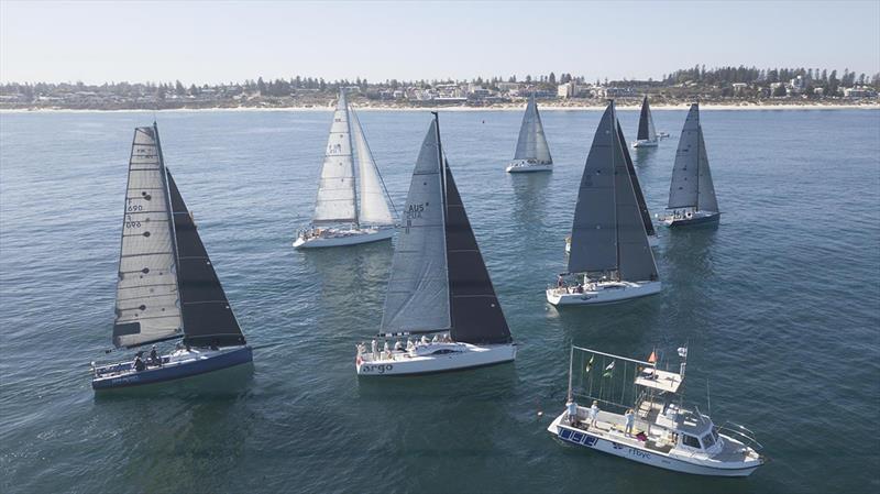 Race start for Division 1 yachts with Al Fresco a bit too keen - Cape Vlamingh Race photo copyright John Chapman (SailsOnSwan) taken at Royal Freshwater Bay Yacht Club and featuring the IRC class