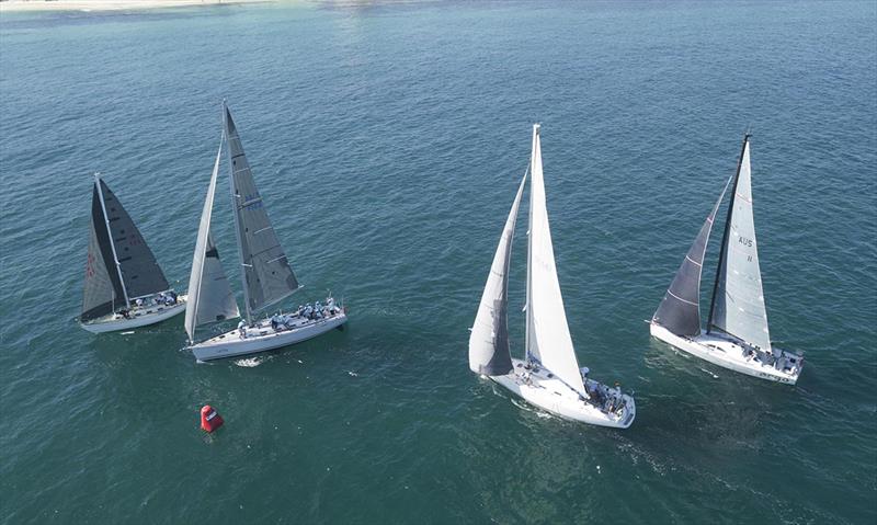 Offshore yachts in all shapes and sizes race close to the beach - Cape Vlamingh Race photo copyright John Chapman (SailsOnSwan) taken at Royal Freshwater Bay Yacht Club and featuring the IRC class