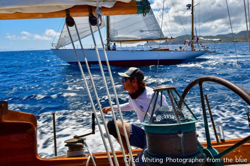 1957 S&S 52' yawl Mah Jong , skippered by Alex Goldhill - Antigua Classic Yacht Regatta 2019 photo copyright ED Whiting Photographer from the blue taken at Antigua Yacht Club and featuring the IRC class