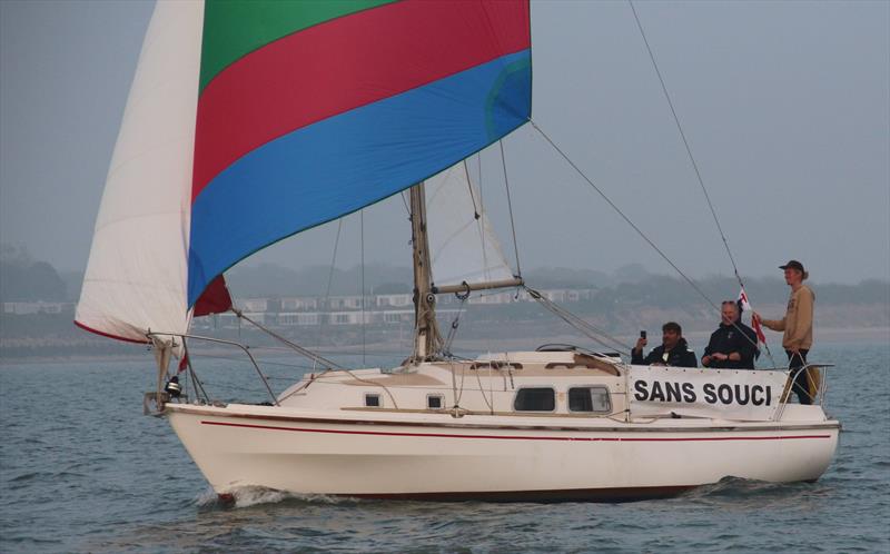 Sans Souci (the mighty Rich Thoroughgood) in Hamble River's Wednesday Night Early Bird series race 3 - photo © John Cook