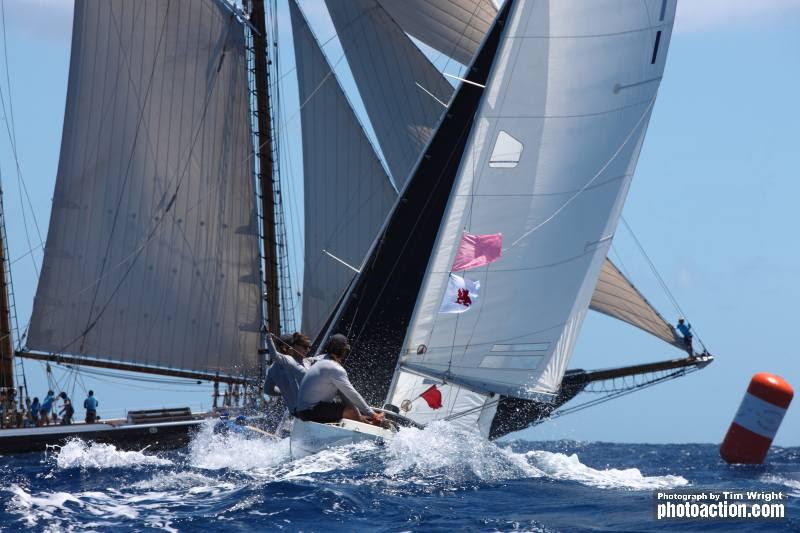 Freddie Mills' St.Thomas YC team racing in the Dragon Class - photo © Tim Wright