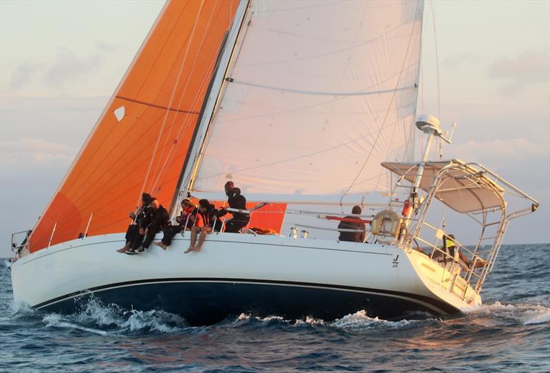 Breezing Up, CCA Commodore Brad Willauer's J/46, finishes the 2018 Newport Bermuda Race. The boat is a good example of the cruiser/racer style design that is common both Marion and Newport race fleets photo copyright Nic Douglass - AdventuresofaSailorGirl.com / PPL taken at  and featuring the IRC class