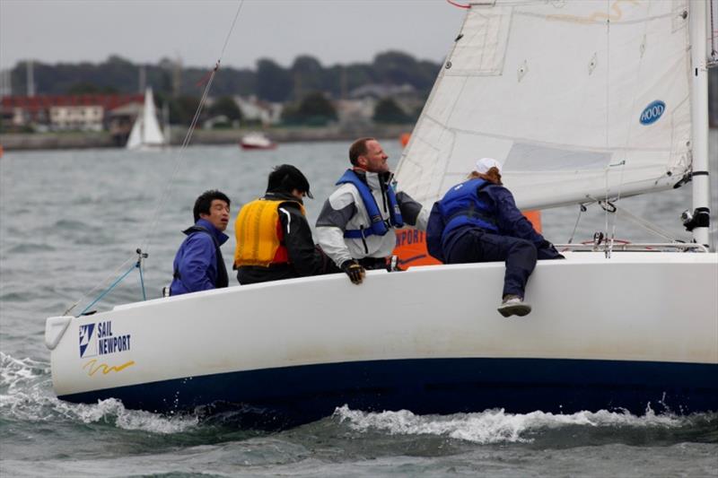 Mitsuhiro Iwamoto sailing at the 2010 Blind National Championship at The Clagett photo copyright Clagett Regatta / Thornton Cohen taken at  and featuring the IRC class