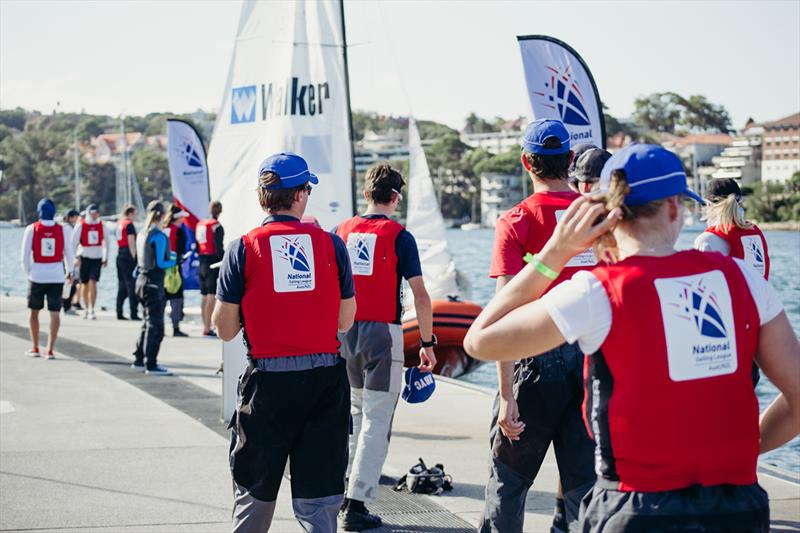 NSL teams on the RSYS marina day 2 - 2019 National Sailing League Final photo copyright Darcie Collington Photography taken at Royal Sydney Yacht Squadron and featuring the IRC class
